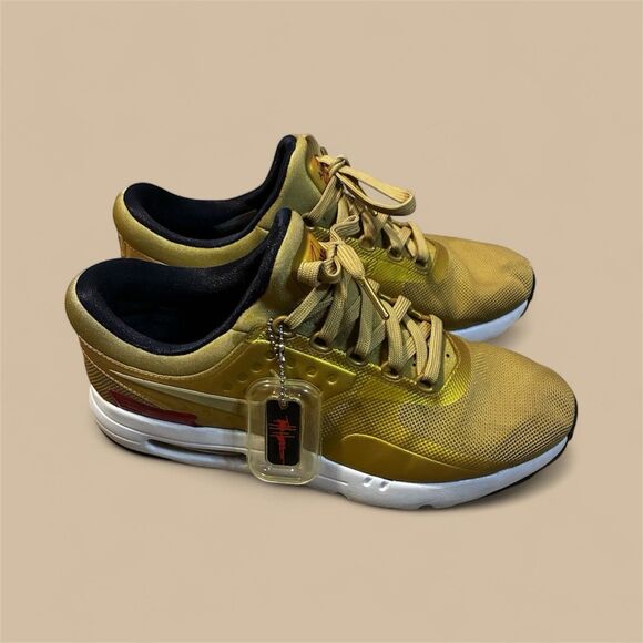 Nike Women’s Air Max Zero QS “Metallic Gold” University/Gold/Red Size 9.5 - Picture 8 of 9